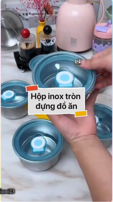 Hộp inox tròn đựng đồ ăn #VideohangTieuDung #shopeestyle#ShopeeVideo#ShopeeCreator #LuotvuiMuaLien#KOLUyTin#Videomuasam #SandealcungKOL #diumi61