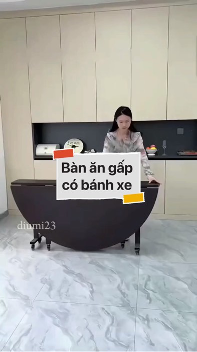 Bàn ăn gấp có bánh xe  #VideoHangGiaDung#shopeestyle#ShopeeVideo#ShopeeCreator #LuotVuiMuaLien #diumi175