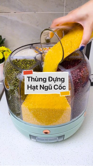 ￼Thùng Đựng Hạt Ngũ Cốc #VideoHangGiaDung#shopeestyle#ShopeeVideo#ShopeeCreator #LuotVuiMuaLien #diumi258
