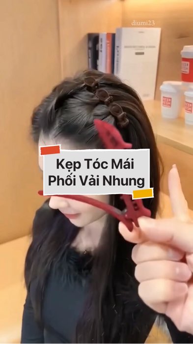 ￼Kẹp Tóc Mái Phối Vải Nhung #VideohangThoiTrang#shopeestyle#ShopeeVideo#ShopeeCreator#LuotVuiMuaLien#KOLUyTin #diumi346