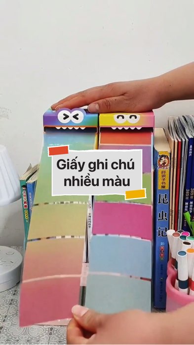 Giấy ghi chú nhiều màu #videohangvanphongpham...