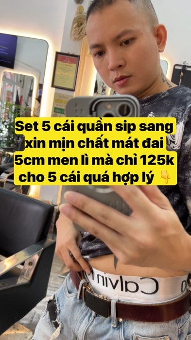 Set 5 cái quần sip sang xin mịn chất mát đai 5cm men lì mà chỉ 125k cho 5 cái quá hợp lý 👇#sịp #quansipnam #quansip