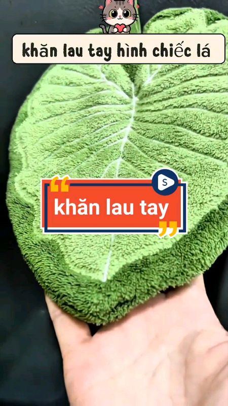 Khăn lau tay nhà bếp hình chiếc lá #khanlautay #ShopeeVideo #LuotVuiMuaLien #shopeecreator