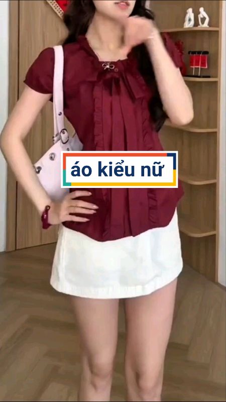 Áo kiểu nữ xinh xắn #aokieunu #ShopeeCreator #VideohangThoiTrang #LuotVuiMuaLien #shopeevideo
