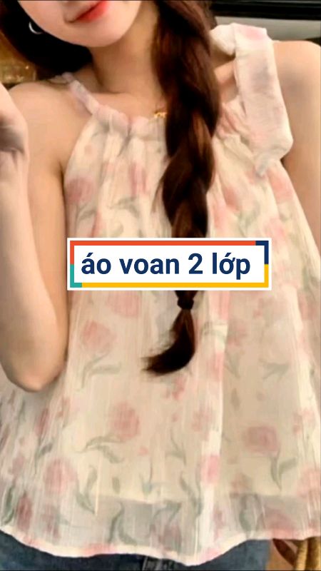 Áo voan 2 lớp, áo kiểu nữ tiểu thư xinh xắn , áo cute nữ #aokieunu #ShopeeCreator #VideohangThoiTrang #LuotVuiMuaLien