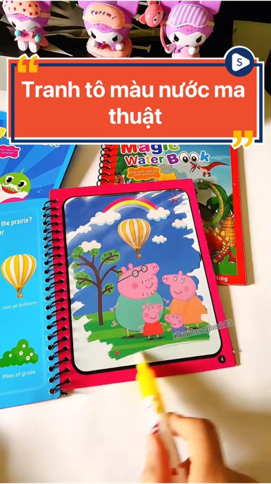 Tranh tô màu nước ma thuật #VideoHangMevaBe #shopeestyle #ShopeeVideo #ShopeeCreator #LuotVuiMuaLien #KOLUyTin #SandealcungKOL #HangMoiVe