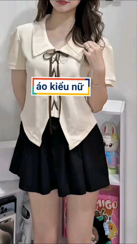 áo kiểu nữ xinh xắn #aokieunu #aothun #ShopeeCreator #VideohangThoiTrang #shopeevideo