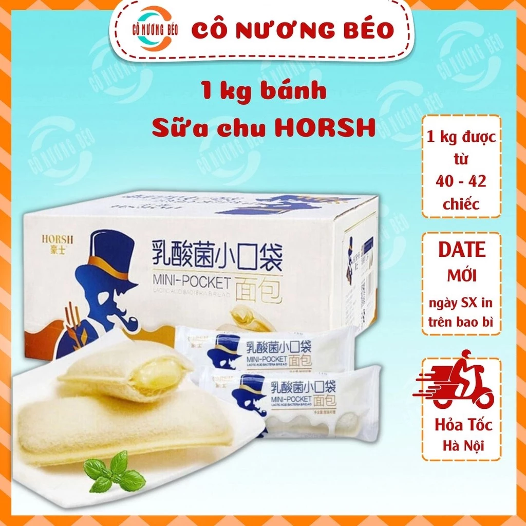 Bánh sữa chua Đài loan HORSH bánh ăn vặt sữa chua ông già túi 500g và 1kg - Ăn vặt cô nương béo