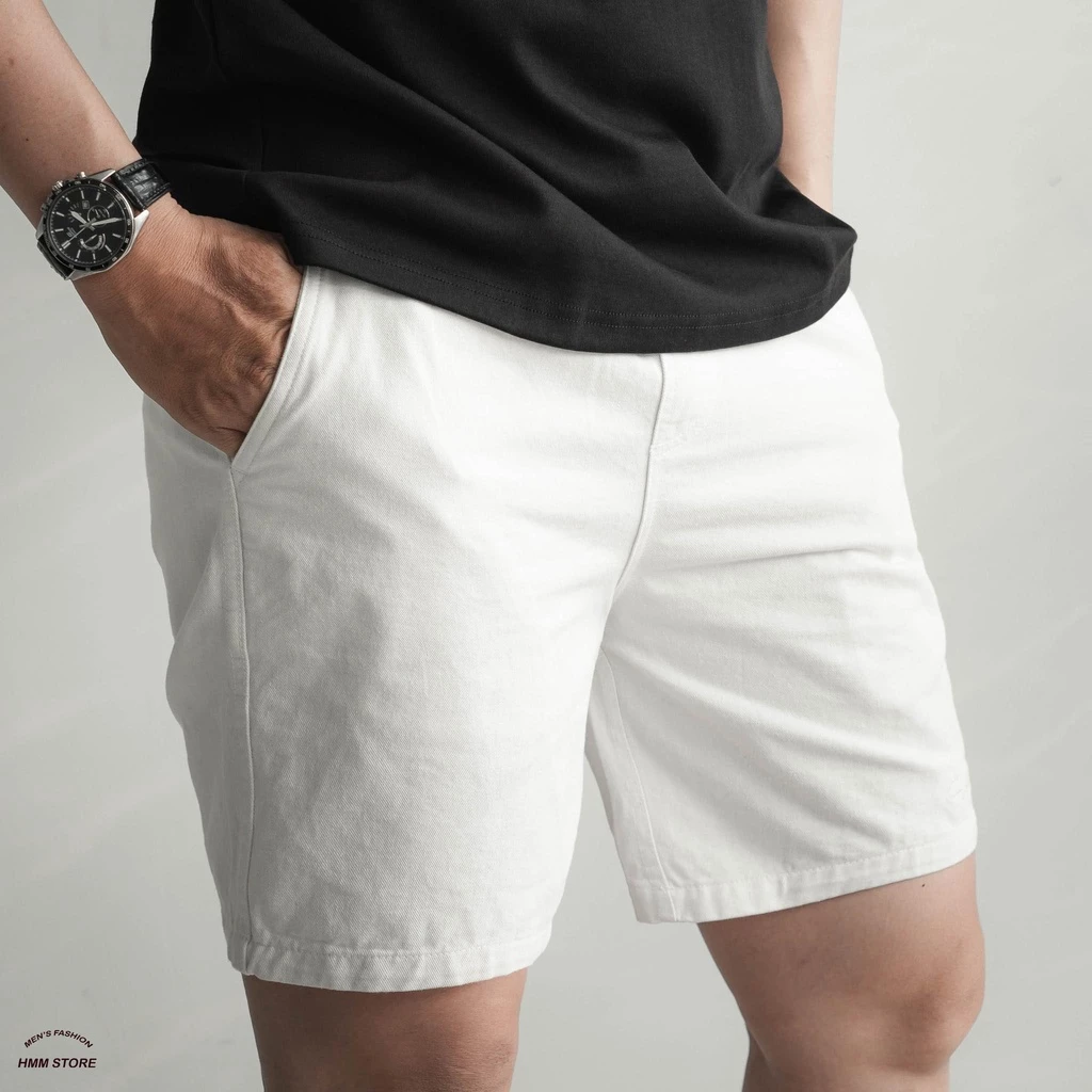 Quần short nam ngắn chất liệu kaki co giãn phong cách trẻ trung, cá tính 5 màu dễ phối đồ