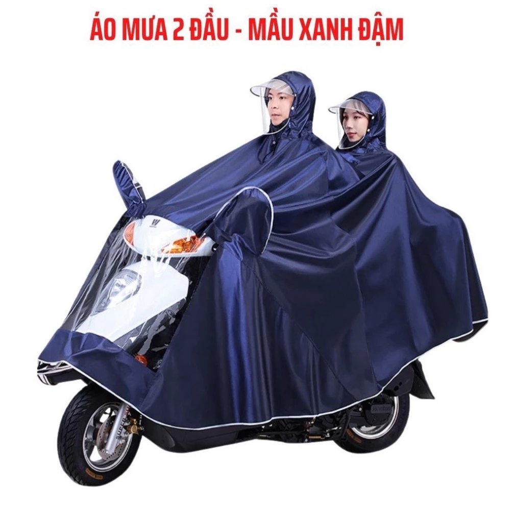 Áo mưa đi xe máy PTLUXURY 1 đầu và 2 đầu chất liệu cao cấp kích thước lớn che phủ toàn thân [ HÀNG TỐT ]