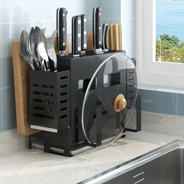 Giá Cài Dao, Đựng Đũa / Thớt / Úp Vung Nồi Đa Năng My Nhân INOX 304 Cao Cấp Không Gỉ Thế Hệ Mới