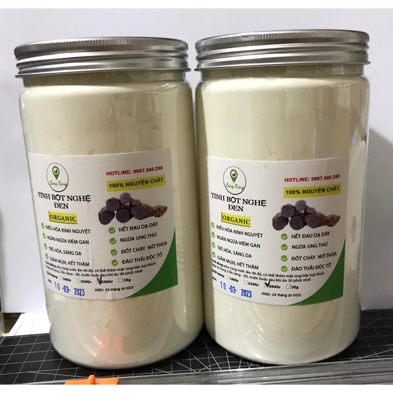 Tinh Bột Nghệ Đen LengKengFarm Nguyên Chất Organic