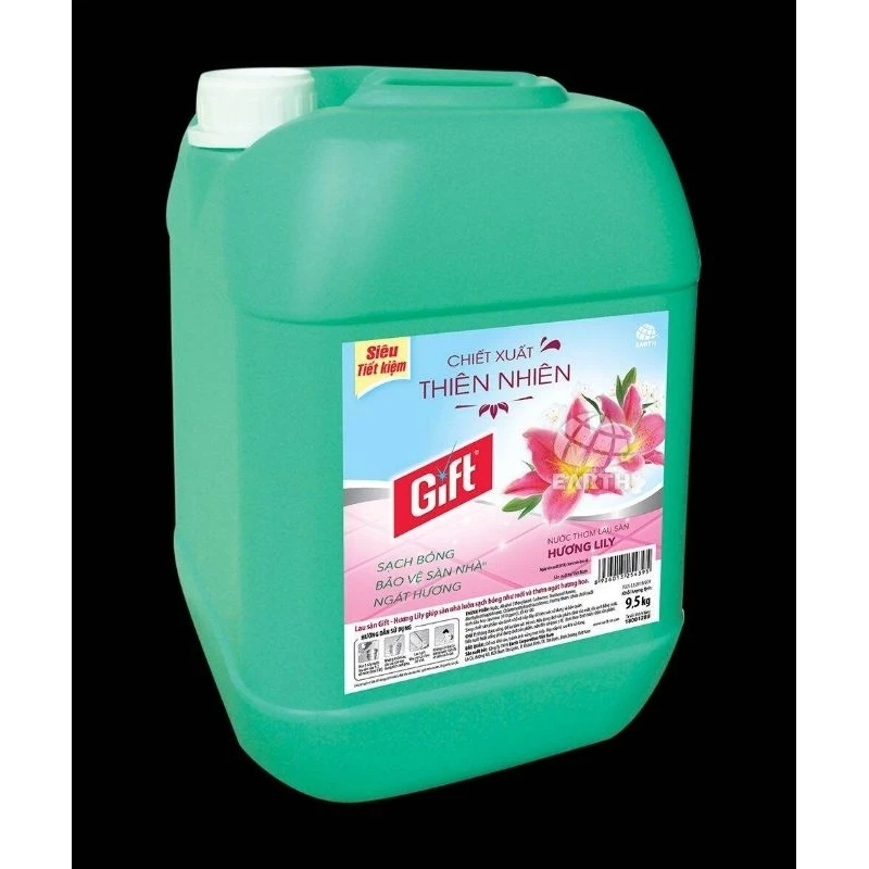 Nước lau sàn Gift Tinh chất thiên nhiên can lớn 9.5kg , Siêu Tiết Kiệm