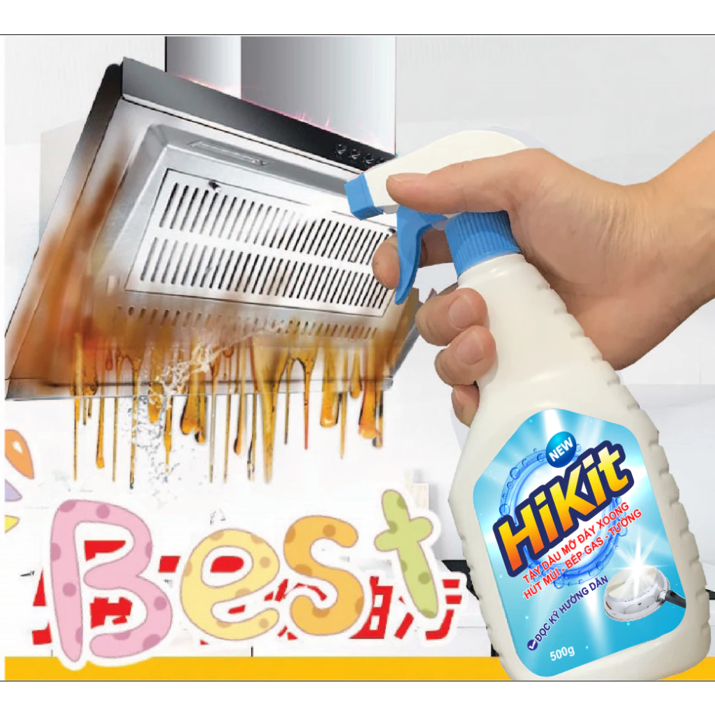 Tẩy Dầu Mỡ Nhà Bếp, Hút Mùi Mặt Bếp Gas Bếp Từ Đáy Xoong Chảo HiKit 500g