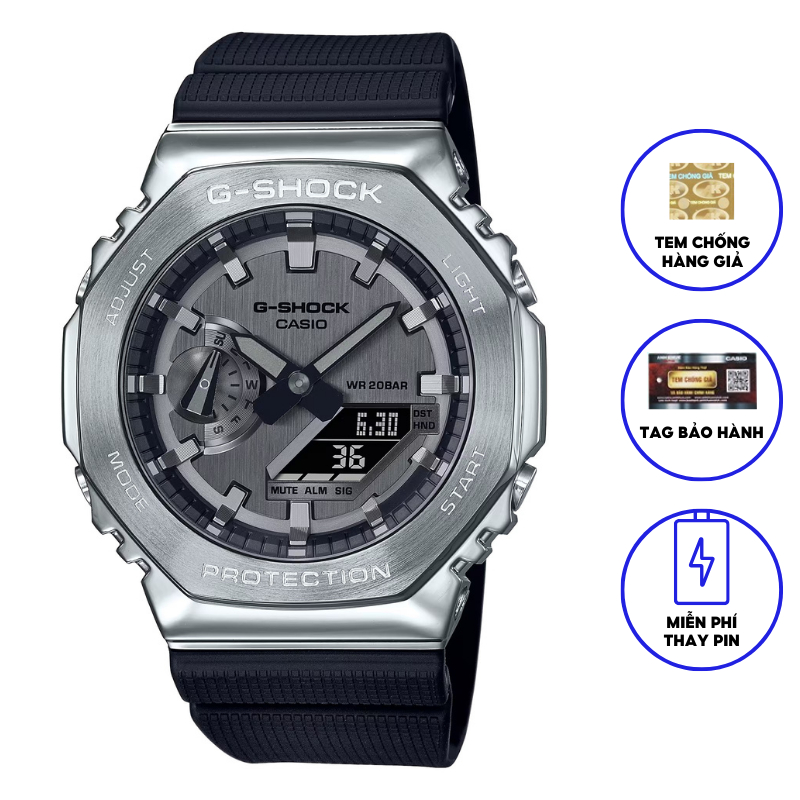 Đồng Hồ Casio Nam Dây Nhựa Chính Hãng GSHOCK GM-2100-1ADR - Hình 1
