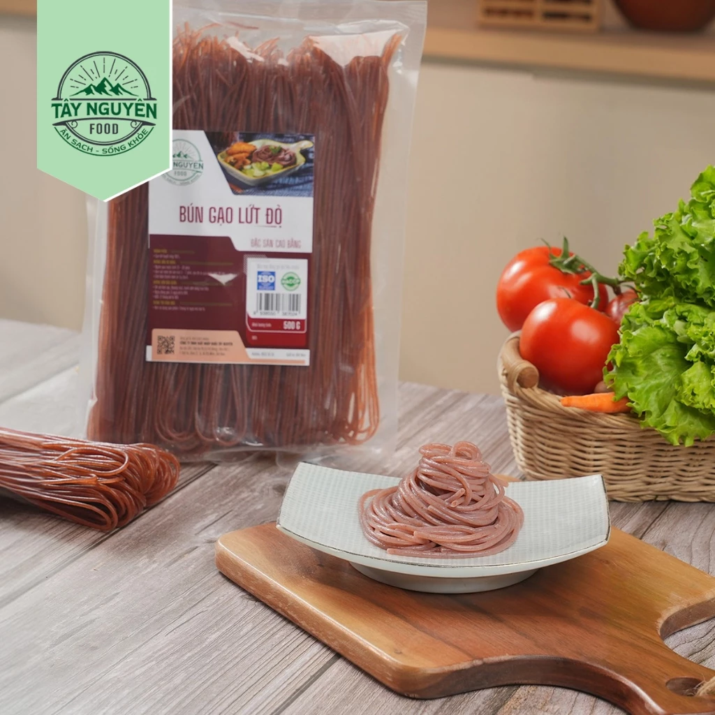 Bún gạo lứt đỏ Cao Bằng eatclean Tây Nguyên Food – Việt Nam 500g/1kg