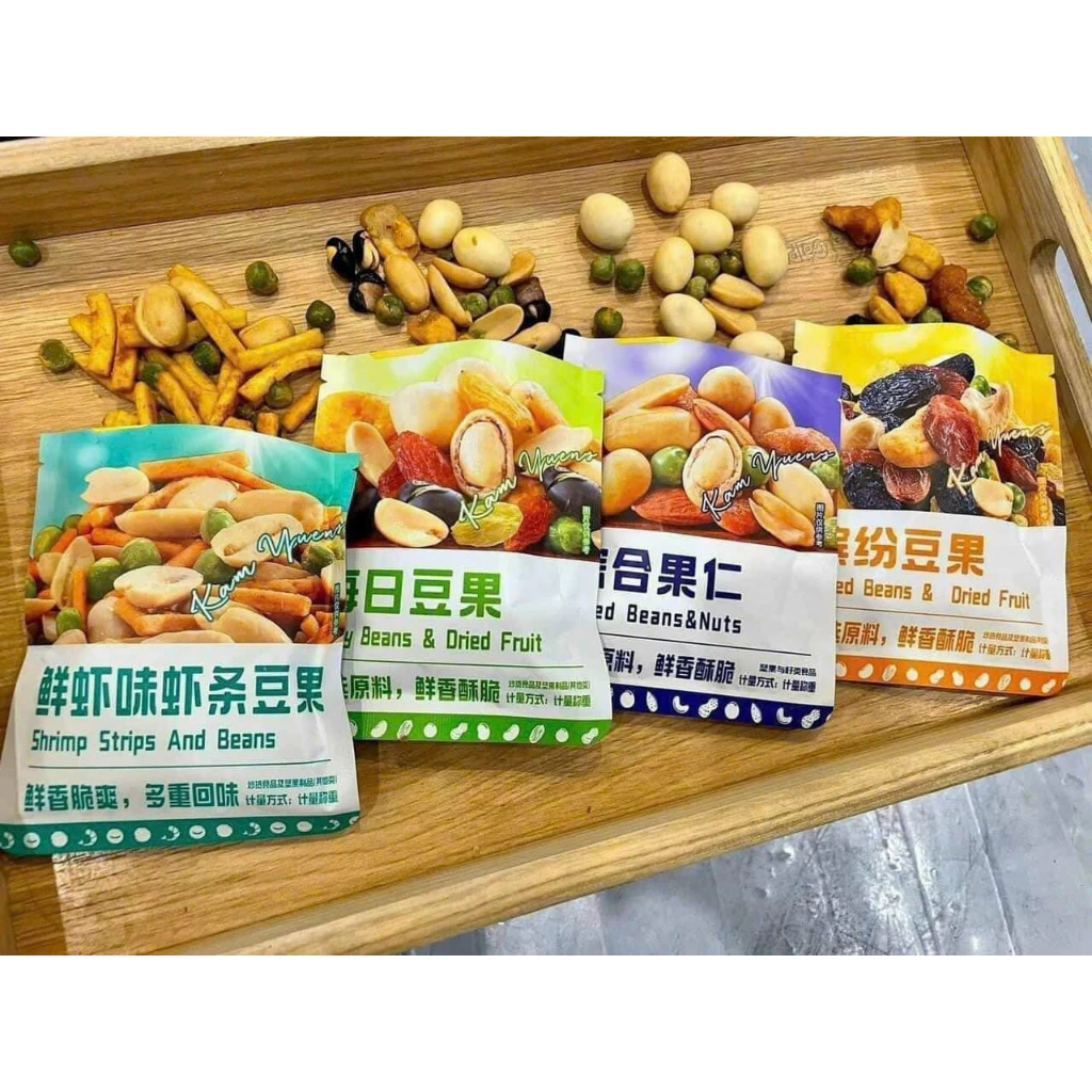 1Kg Hạt Ngũ Cốc Đậu Mix 7 Loại Tẩm Vị Sấy Giòn 4 Vị Healthy