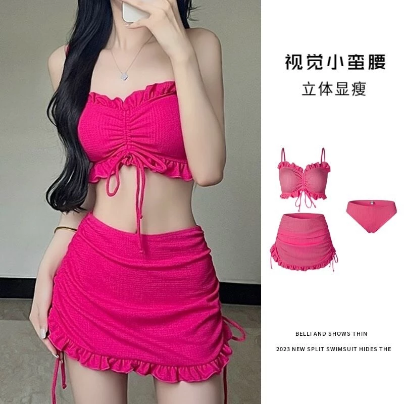 Set bộ đồ bơi bikini 3 mảnh nhún ngực có đệm sexy gợi cảm thời trang đi biển cho nữ mùa hè MOQC BKN20