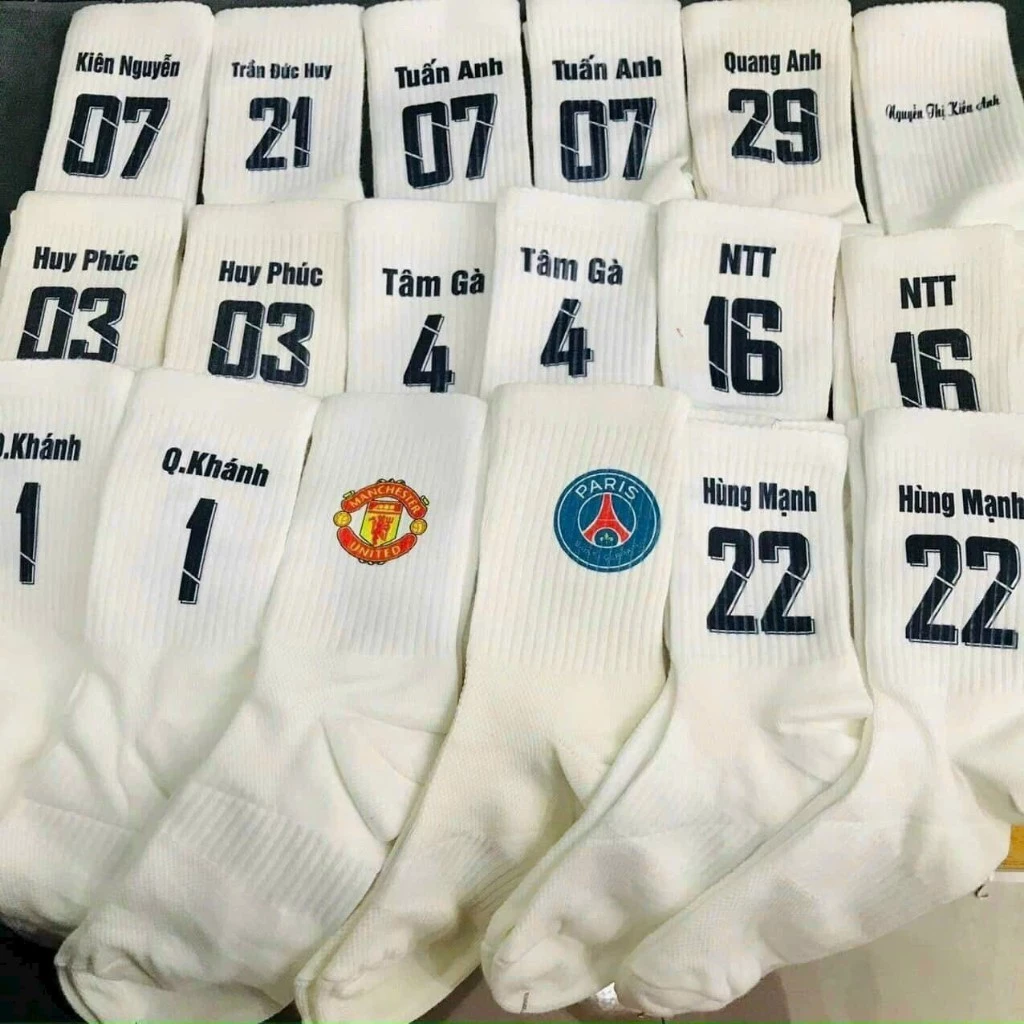 Tất Bóng Đá In Tên + Logo Theo Yêu Cầu ( Có Nhận In Lẻ )