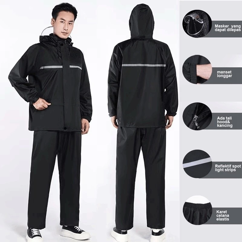 [Đủ size] Bộ Áo Mưa Nam và Nữ Cao Cấp Có Phản Quang Vải dù
