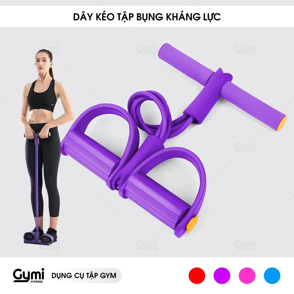Dây Tập Bụng, Dây Kéo Đàn Hồi Kháng Lực 4 ống, 6 Ống Cao Su Tập Bụng Tại Nhà