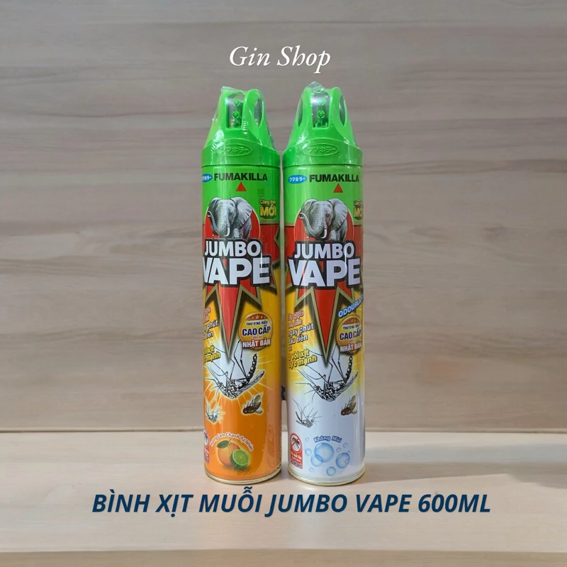 Bình xịt muỗi Jumpo 600ml (Cam Chanh, Không Mùi)