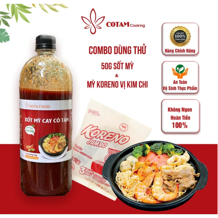 Sốt mỳ cay cô Tám (chai 1KG)