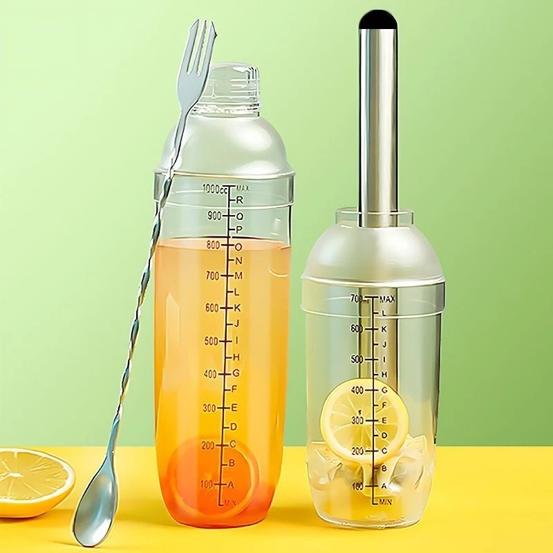 Bình Lắc Cocktail Shaker Chày Dầm chuyên dùng pha chế có chia vạch 3 dung tích 350/500/700ml