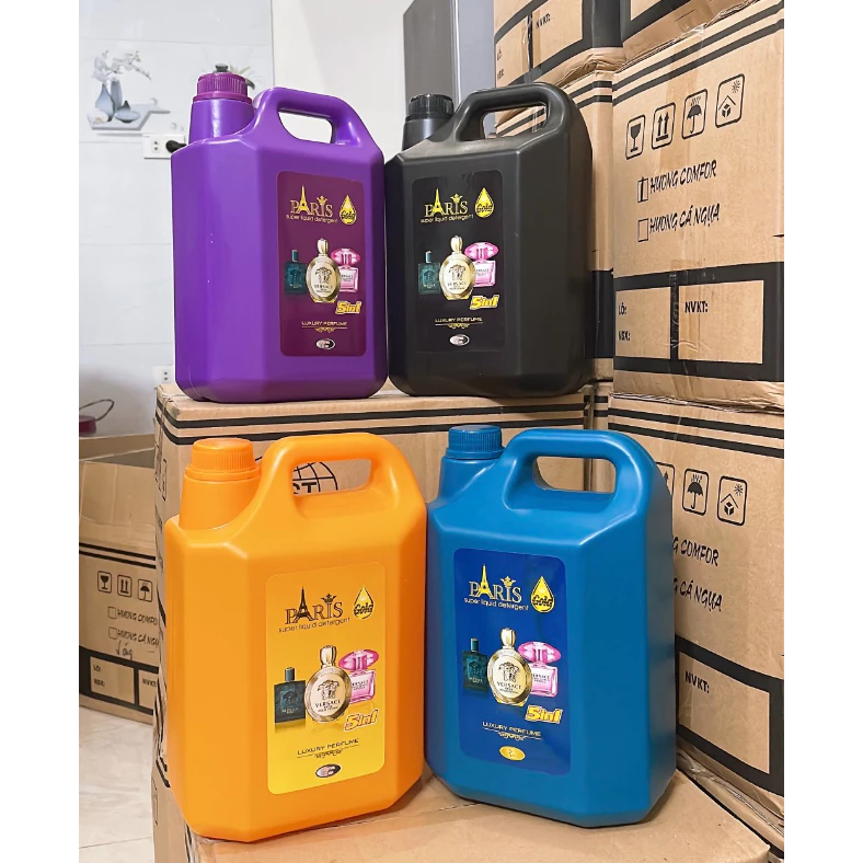 5 LÍT COMBO 4 CAN (tổng 20L) NƯỚC GIẶT PARI HƯƠNG HOA PHÁP