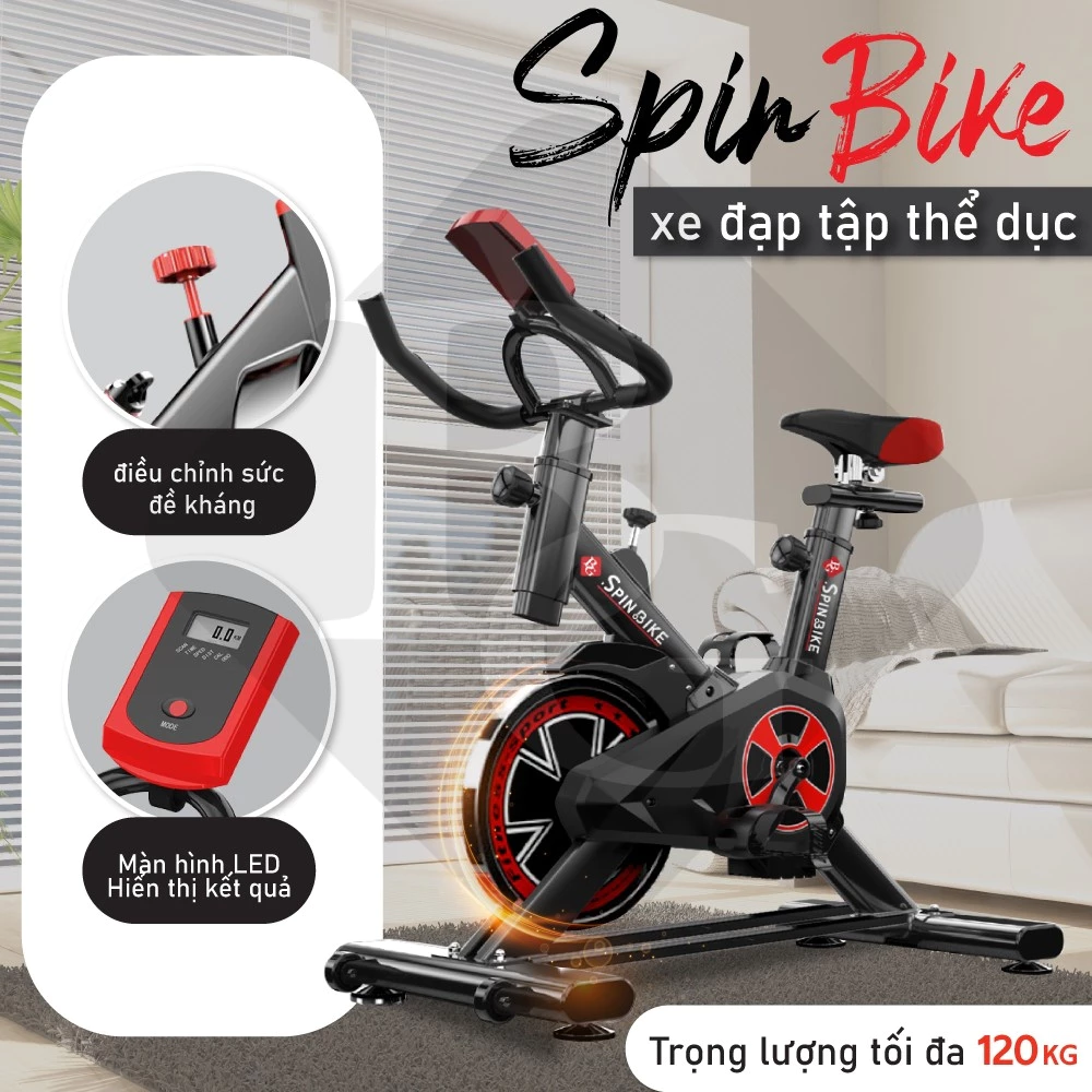 Pro🔰Xe đạp tập thể dục ,Xe đạp tập thể thao [MODEL S303-ELITE]Spining bike nhỏ gọn CHẤT LƯƠNG CAO