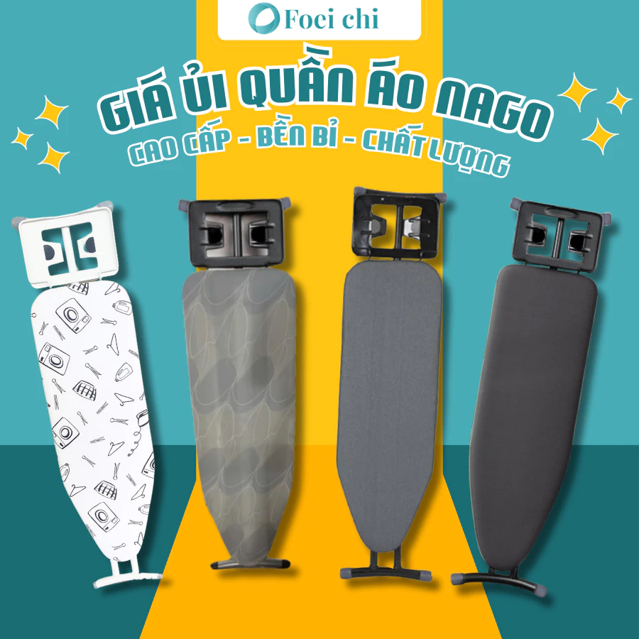 Cầu là - Bàn để ủi quần áo NAGO kiểu đứng cao cấp kích thước 110x30cm, mặt bàn được bọc vải