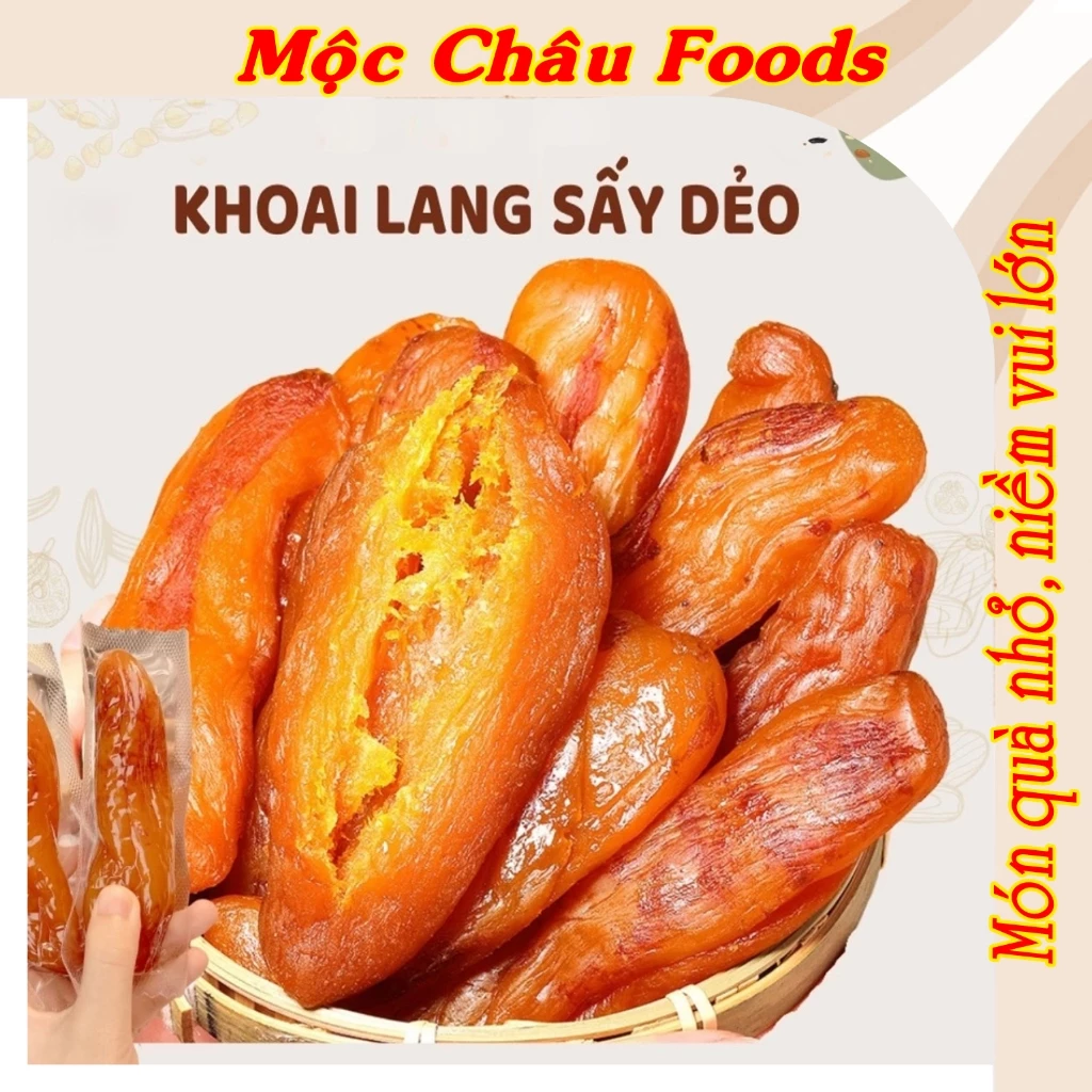 KHOAI LANG SẤY DẺO KHÔNG ĐƯỜNG HÚT CHÂN KHÔNG Food Ăn Vặt Thức Ăn Snack