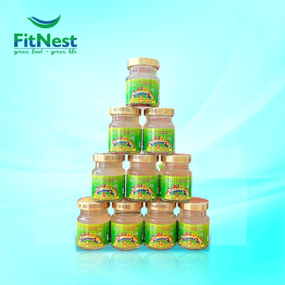 Combo 10 Hũ Nước Yến Chưng Đường Phèn Cho Bé Vị Tự Nhiên Fitnest (Hũ/70ml)