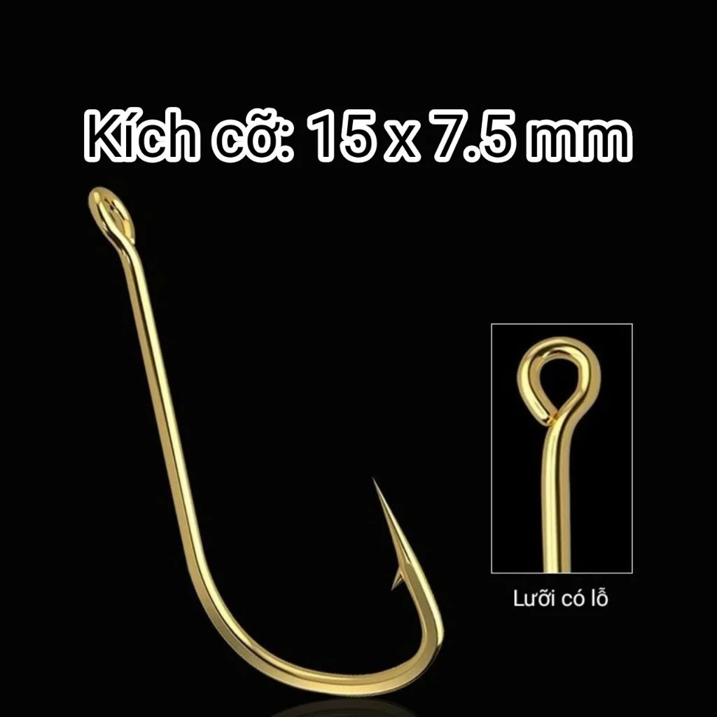 Lưỡi câu cá carbon Mạ vàng chuyên dụng, nhẹ và cứng - Thắng Fishing