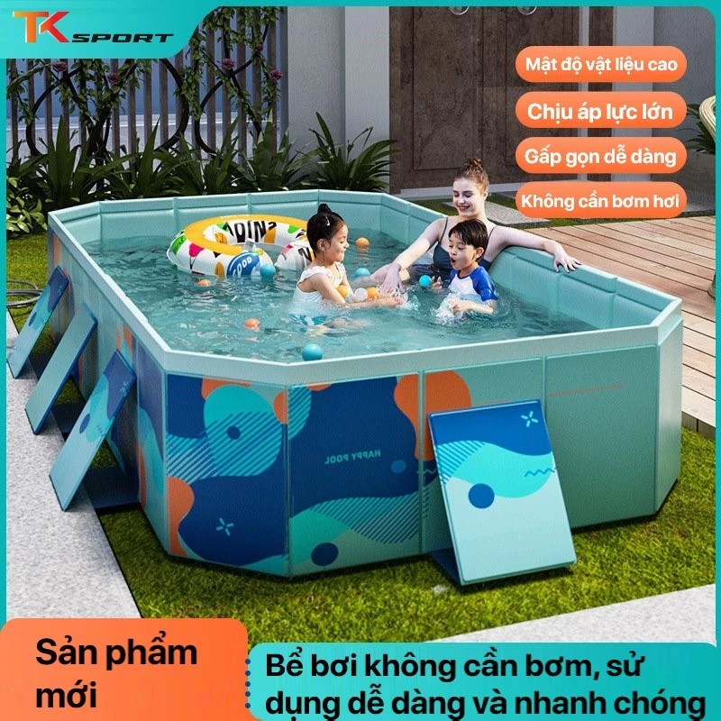 Hồ Bơi Cho Bé Tại Nhà Gấp Gọn Không Cần Bơm Hơi, Bể Bơi Cho Bé Tại Nhà Thành Bể Chắc Chắn An Toàn
