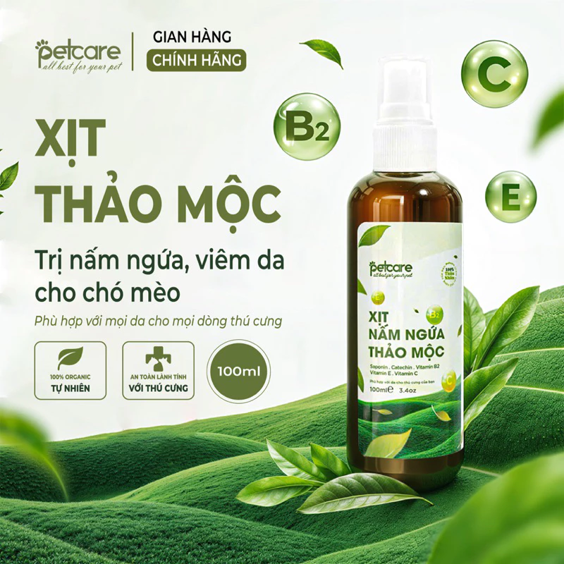 Xịt Thảo Mộc Viêm Da Nấm Ngứa PETCARE ( Sỉ ) đang được đối chiếu cho người mua tại Việt Nam