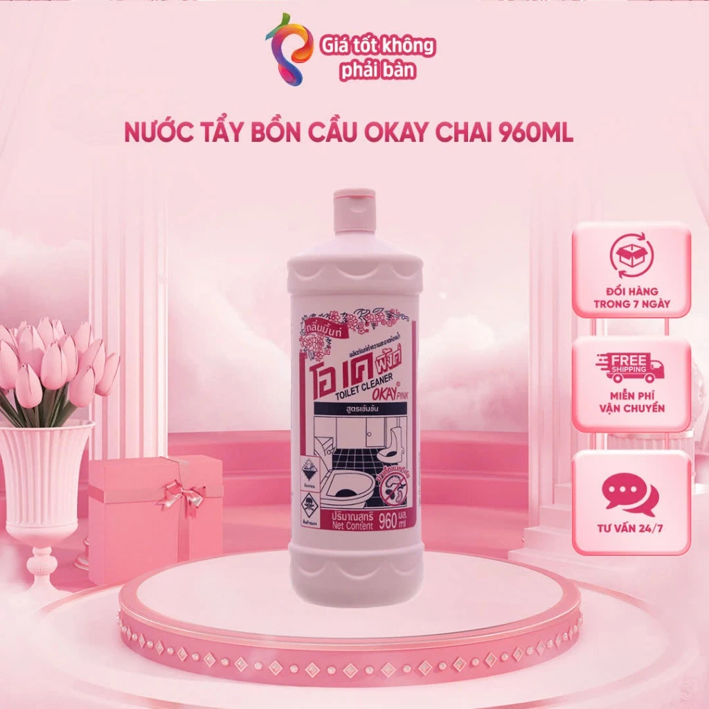 Chai Tẩy bổn cầu Okay thái lan 960ml-HàngChínhHãng
