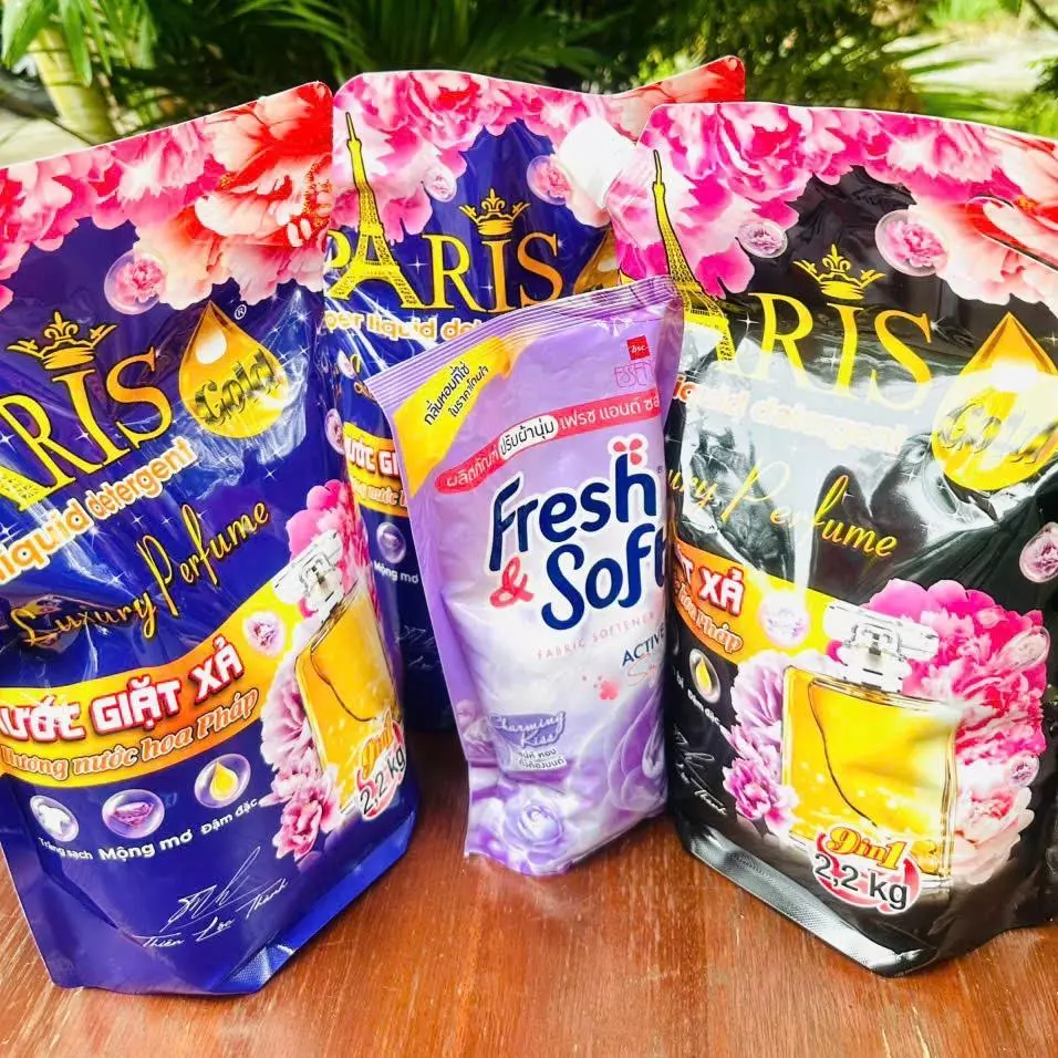 COMBO 3 TÚI Nước giặt xả Pariz hương nước hoa 2.2kg - Túi nước giặt Pháp 2200ml tiết kiệm, thơm lâu