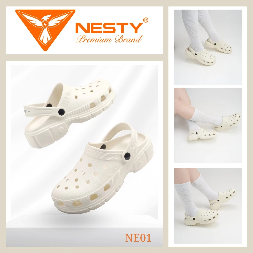 [Tặng Charm] Dép Sục Nam Nữ NESTY Kiểu Dáng Basic Đế Mềm Cao 4cm ( KO1 ) đang được đối chiếu cho người mua tại Việt Nam