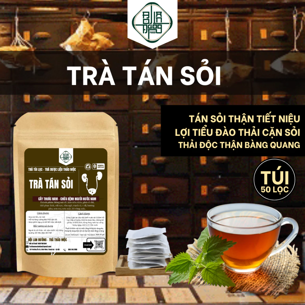 Trà Tán Sỏi Bội Lan Đường - Giúp Đào Thải Cặn Sỏi, Tan Sỏi Thận, Sỏi Tiết Niệu, Hạn Chế Nguy Cơ Tạo Sỏi