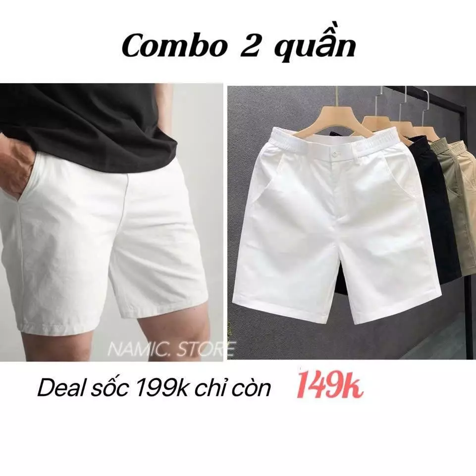 Combo 2 quần sort nam chất liệu kaki gió 6 màu trẻ trung năng đông. Menswear Có Túi