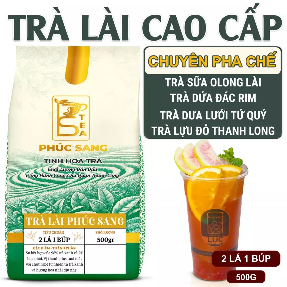Trà Lài Phúc Sang 500g - TRÀ PHA CHẾ PHÚC SANG - Vị nguyên chất trà xanh, hương thơm lài dễ chịu