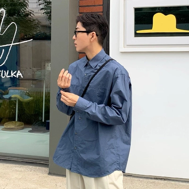 Áo Sơ Mi Dài Tay Regular Fit Hàn Quốc Casual Menswear Shirt, The YVIEN YV014