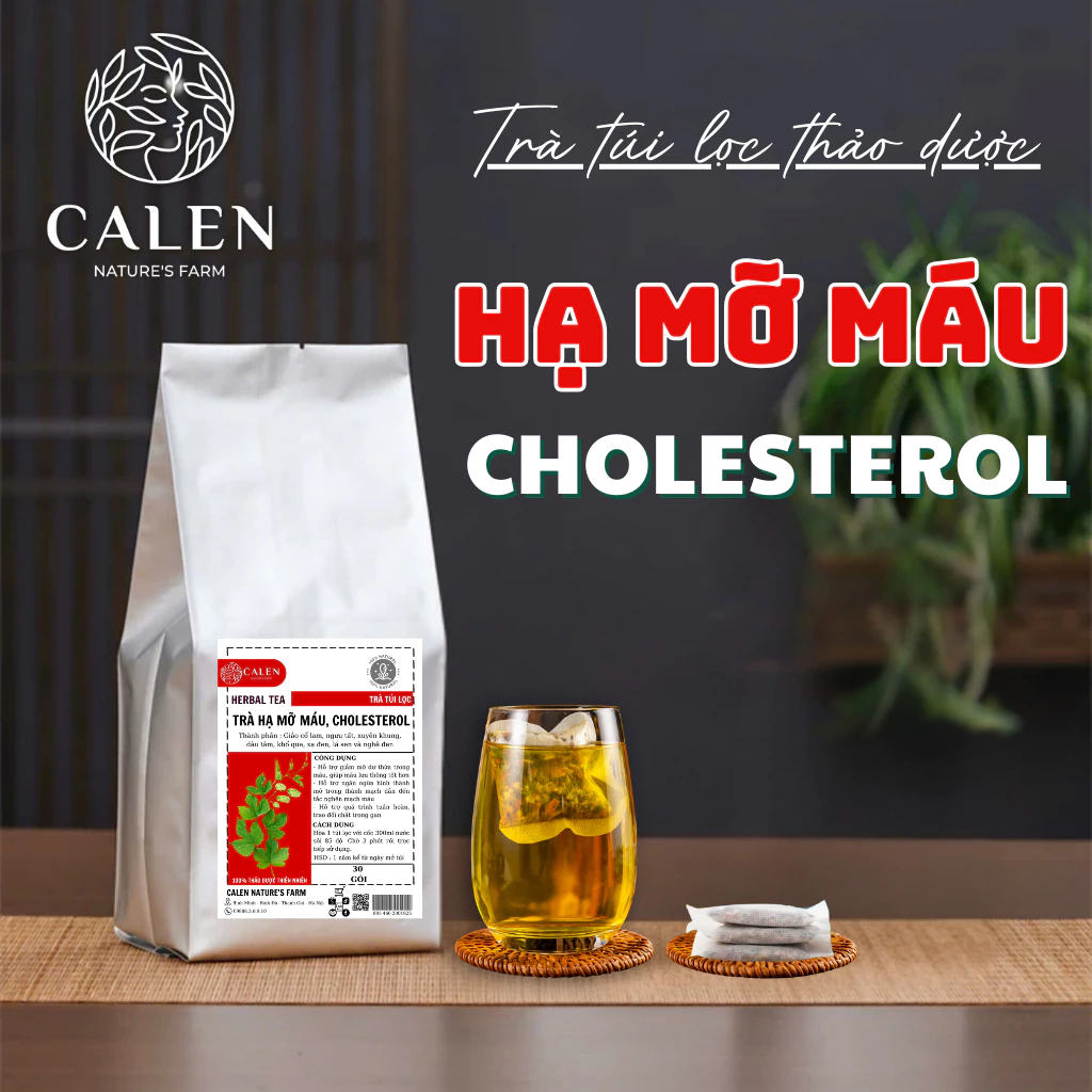 Trà hạ mỡ máu, gan nhiễm mỡ, mỡ nội tạng Calen Nature's Farm - bịch 30 gói