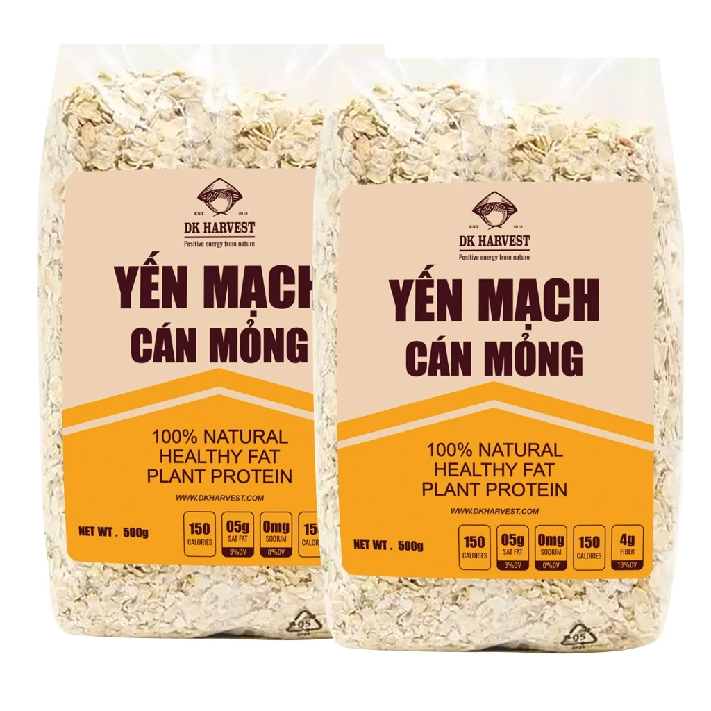 [COMBO TIẾT KIỆM] 1kg Yến Mạch Cán Dẹt 0.9mm - DK Harvest Nhập Khẩu Úc | Ngũ Cốc Dinh Dưỡng, eatclean