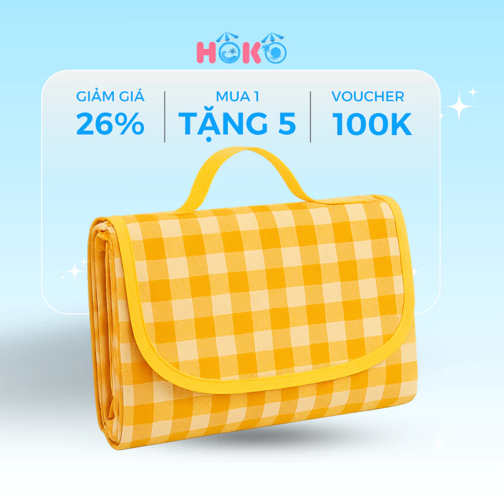 Thảm Trải Du Lịch Picnic, Dã Ngoại HOKO Thảm Mang Đi Du Lịch Chống Thấm Cực Tốt, Tiện Lợi