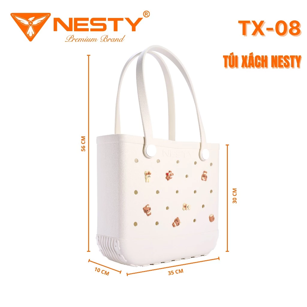 [tặng Charm]Túi Xách Đa Năng Chất Liệu EVA Nhãn Hiệu NESTY ( KO2 ) đang được đối chiếu cho người mua tại Việt Nam