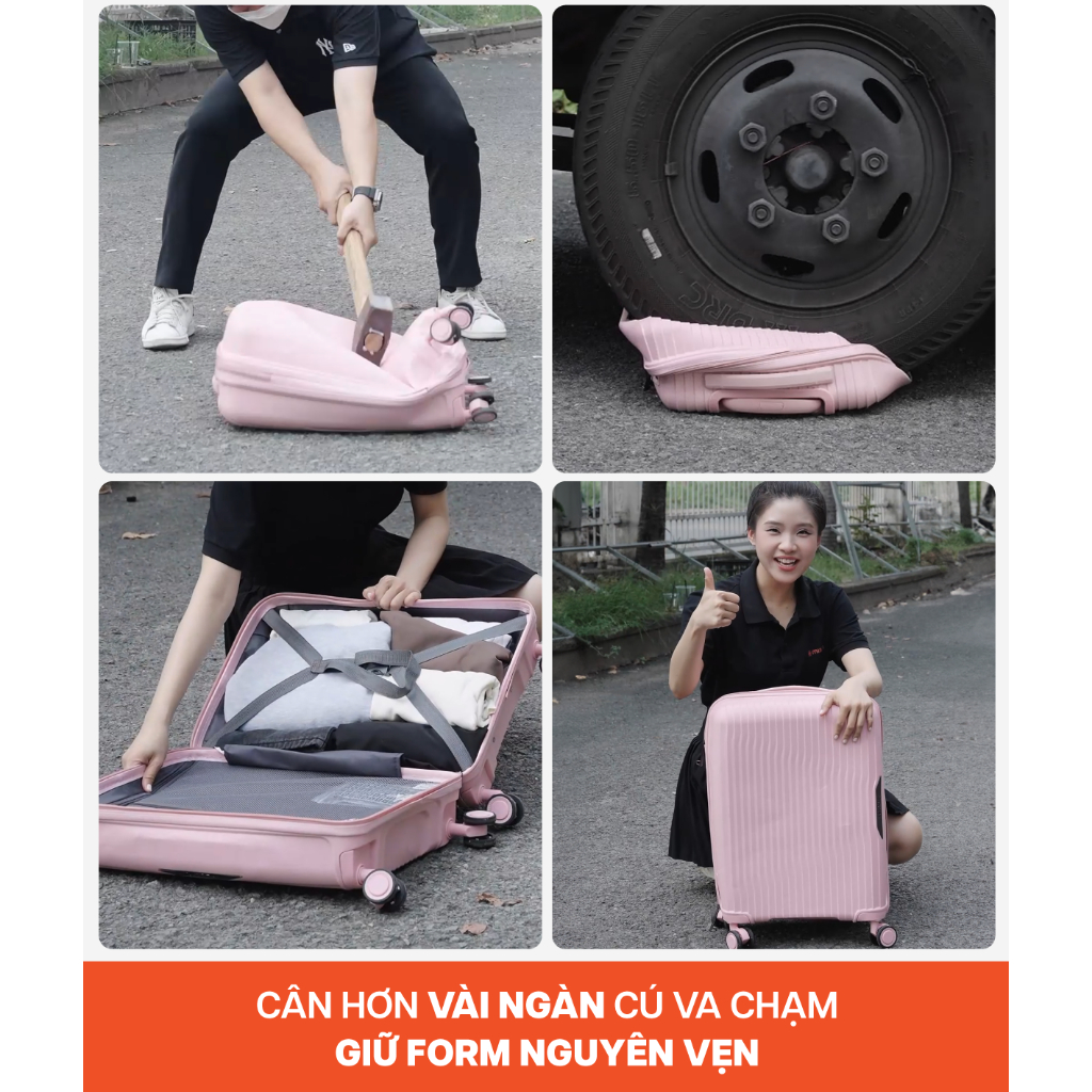 [🔥BEST SELLER] Vali Kéo MIAvn Larita ROTA - Size 20/24/28, Nhựa PP Dẻo Siêu Bền, Hạn Chế Bể Vỡ, Khoá TSA, BH Trọn Đời - Hình 6