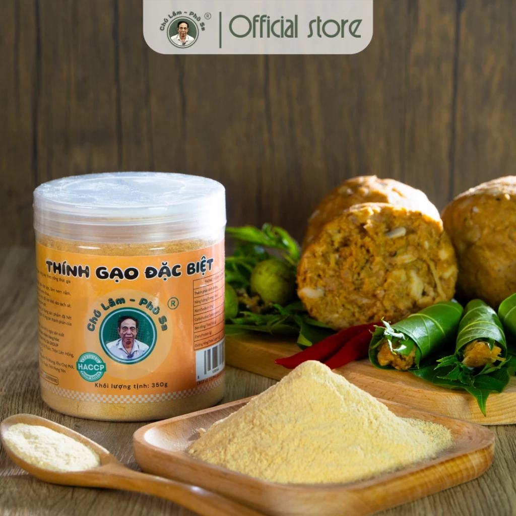 Thính gạo đặc biệt Chú Lâm - Phù Sa làm nem chạo, nem nắm ,nem chua, gỏi cá được rang xay theo công thức gia truyền.
