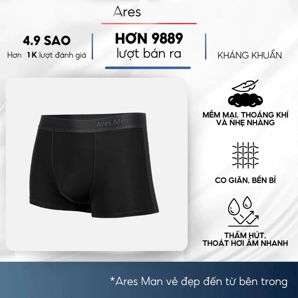 Quần lót nam Kelvin Man chất thun lạnh mềm mịn siêu mát, thấm hút mồ hôi - Mẫu Ares men 2.0